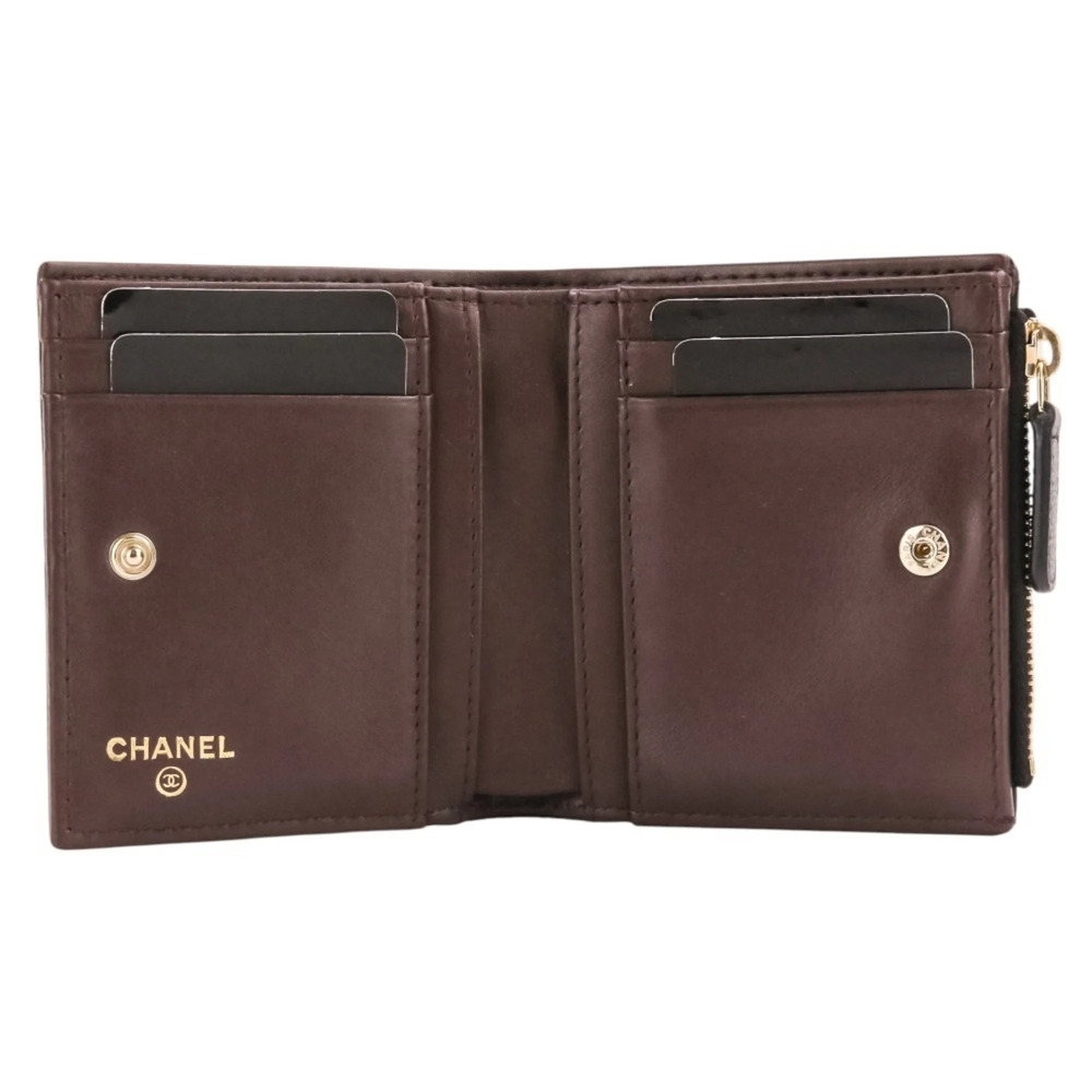 CHANEL Black Caviar Leather Logo Wallet - Picture 6 of 16